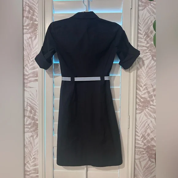 LOFT Belted Shirt Dress Size 0 Petite - Picture 2 of 6